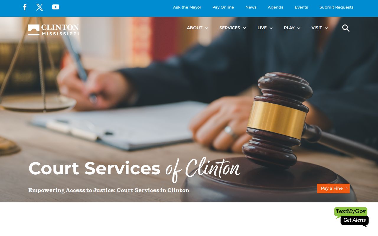 Clinton Court Services warrant and appearance information